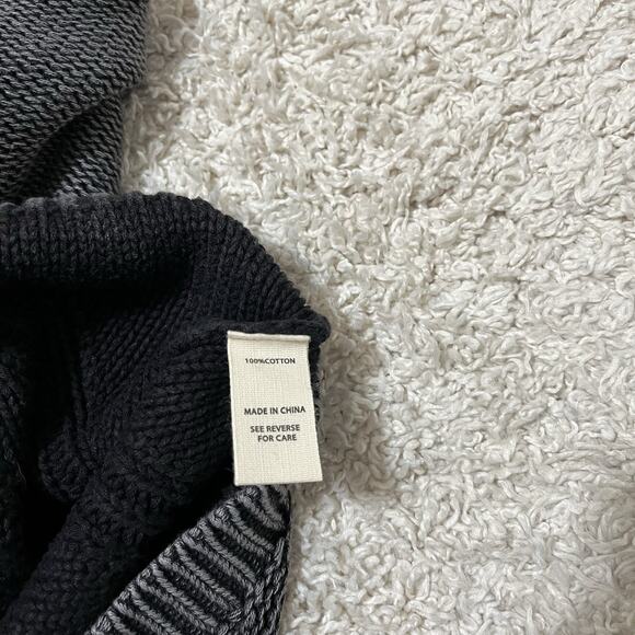 Buckle Gilded Intent Size XS Oversized Distressed Washed Gray Crewneck Sweater - Picture 6 of 7